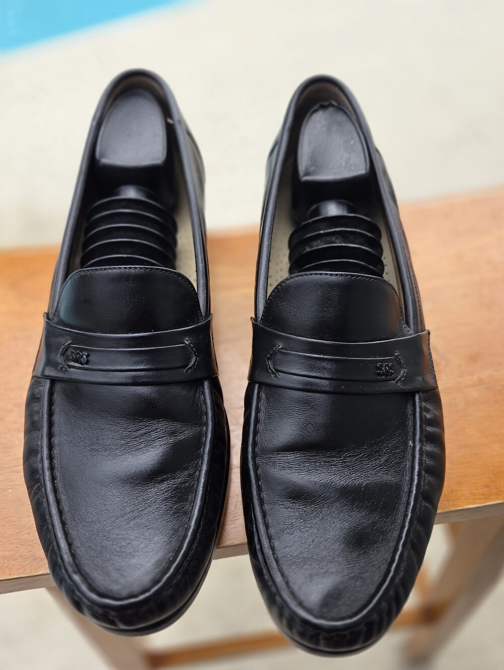 SASClassic Black Leather Penny Loafers - Men